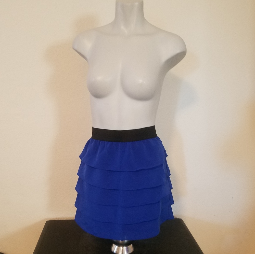 Blue Tiered Skirt